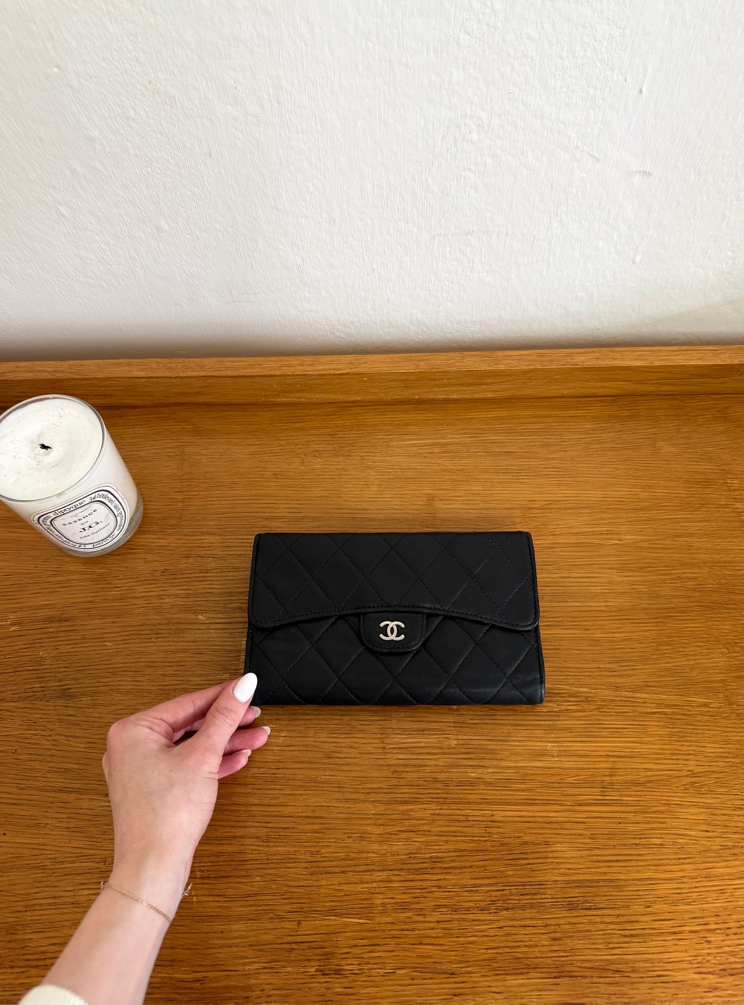 SERIES 12 CHANEL LONG WALLET LAMBSKIN BLACK