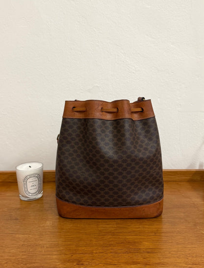 CELINE MACADAM BUCKET BAG & POUCH