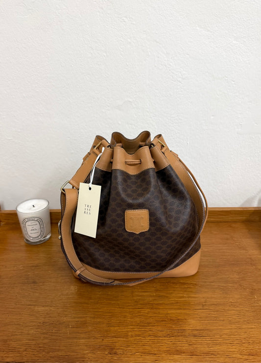 CELINE MACADAM BUCKET BAG & POUCH
