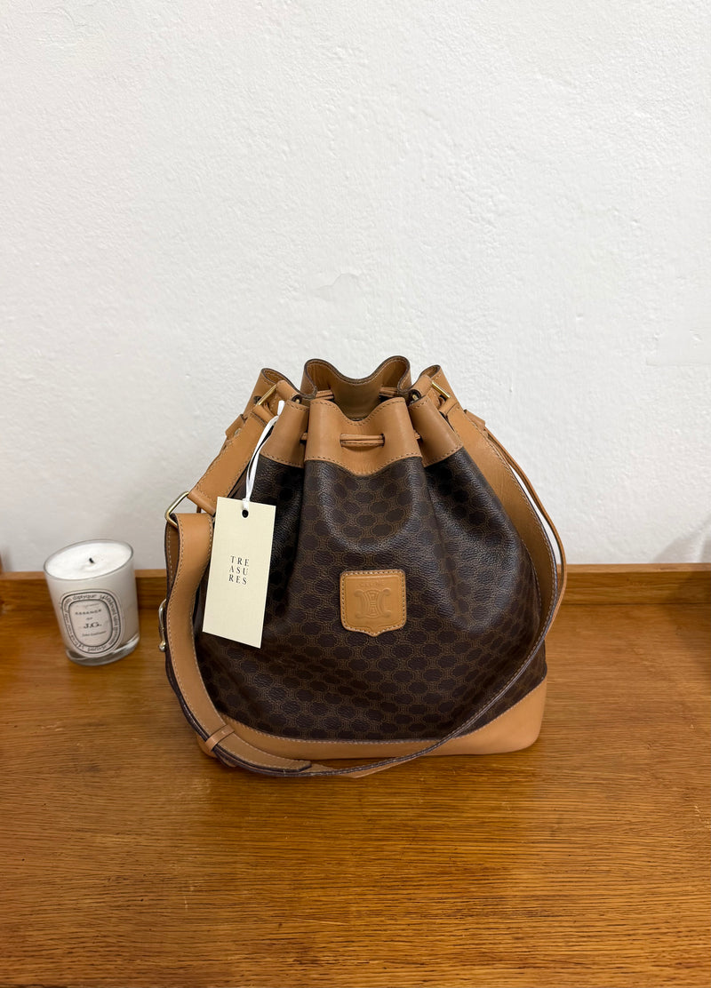 CELINE MACADAM BUCKET BAG & POUCH