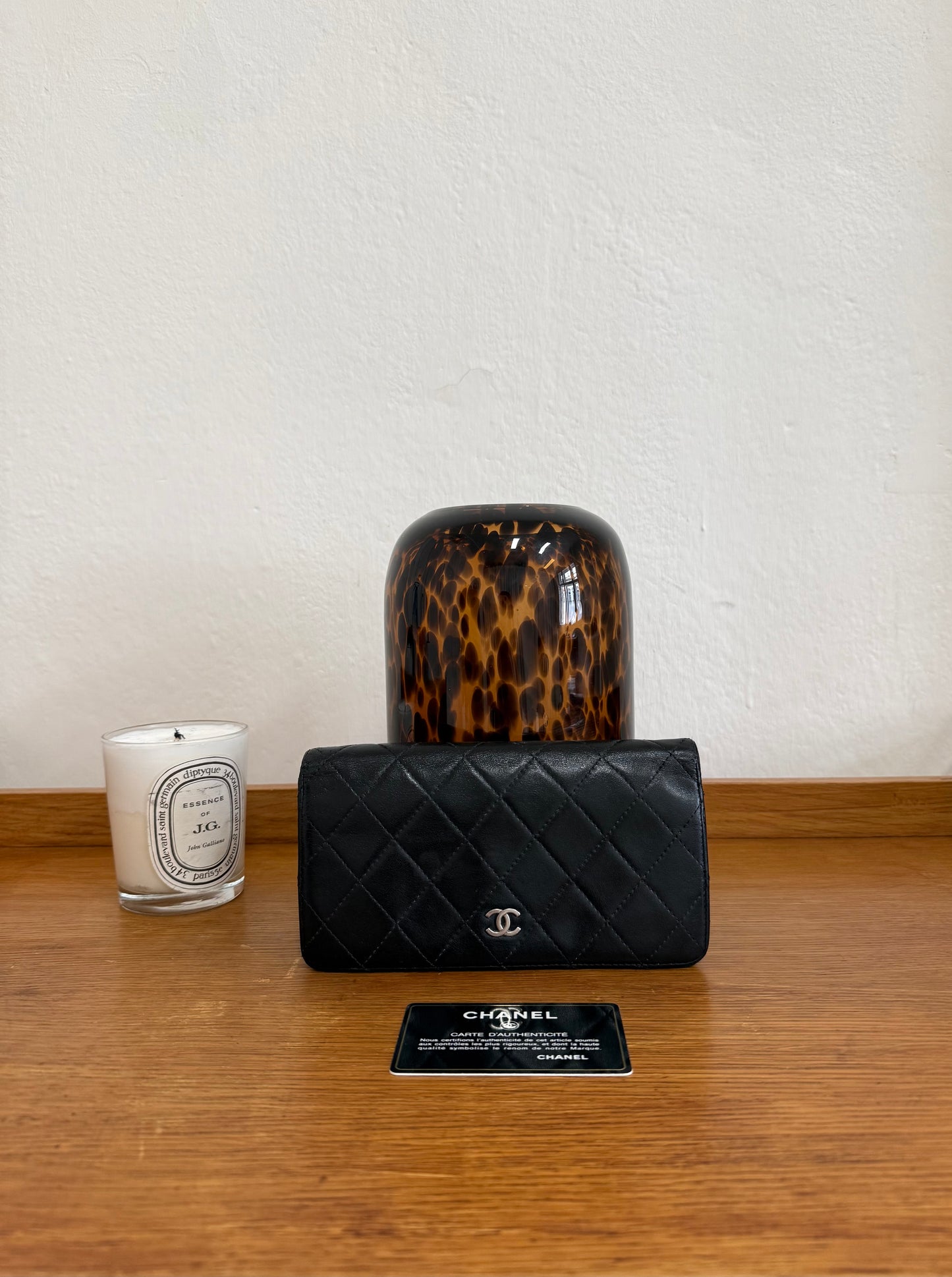 SERIES 11 CHANEL CLASSIC LONG WALLET LAMBSKIN BLACK