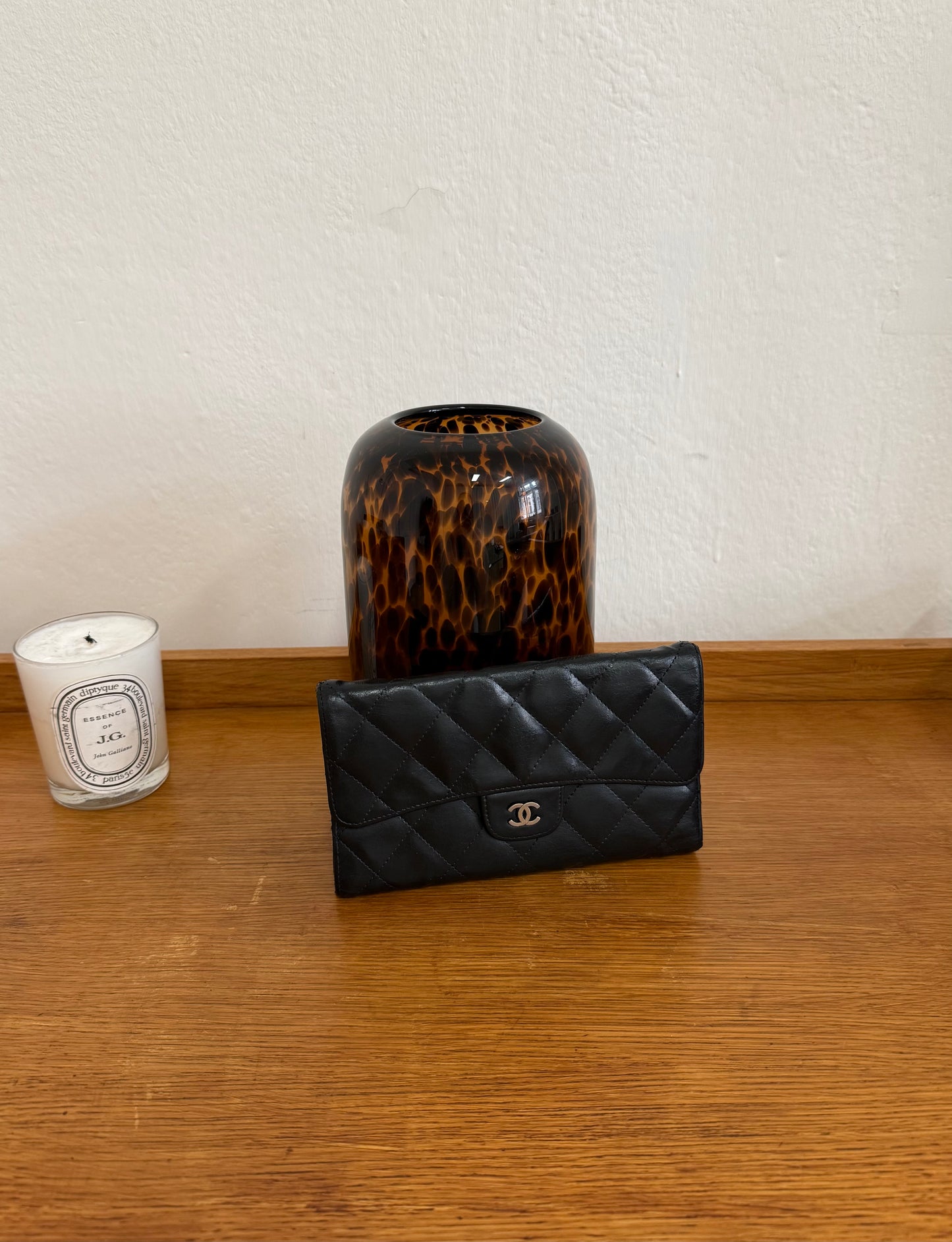 SERIES 11 CHANEL LONG WALLET LAMBSKIN BLACK