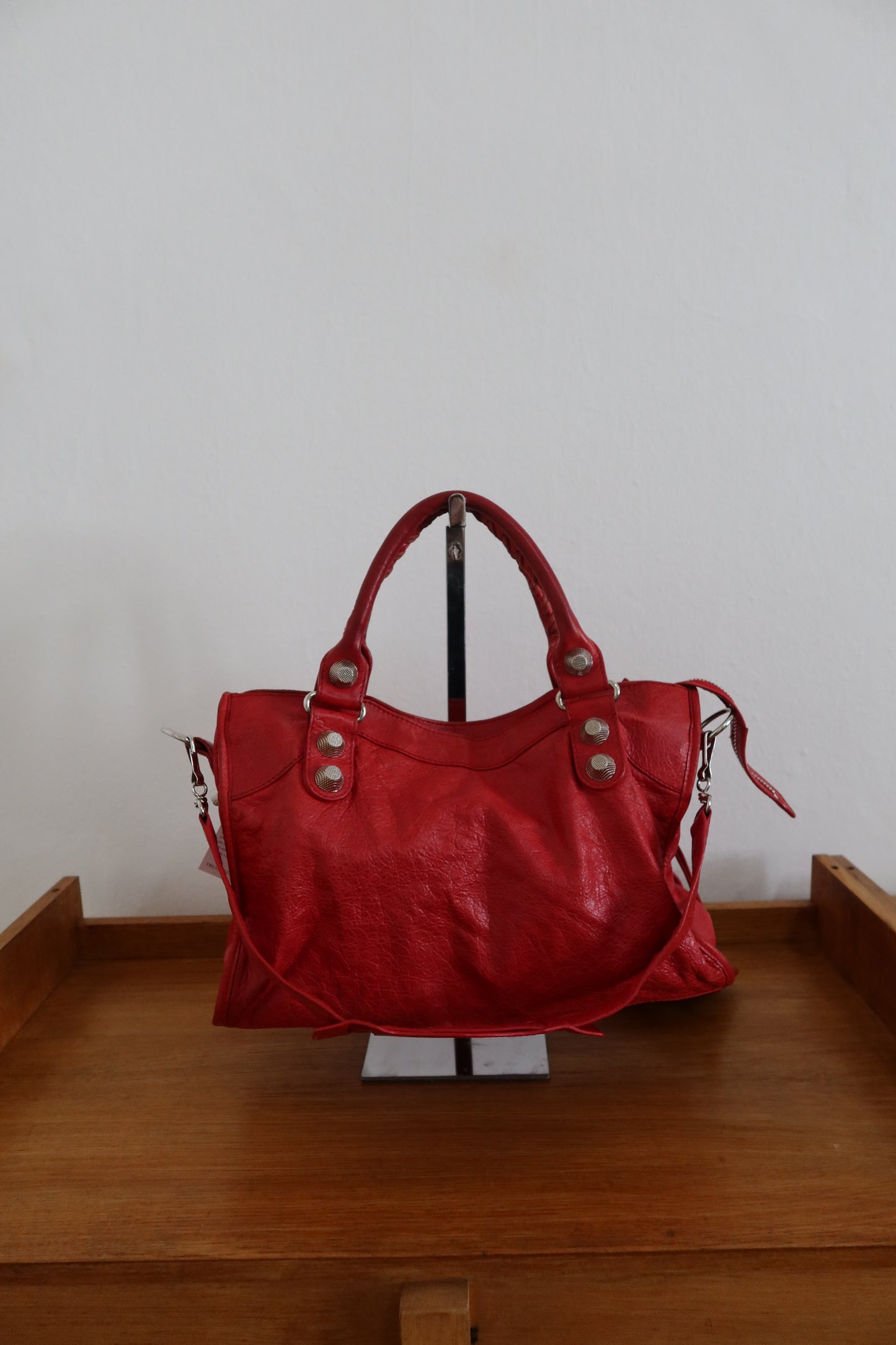 BALENCIAGA CITY BAG IN RED