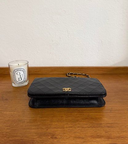 CHANEL FULL FLAP BLACK LAMBSKIN