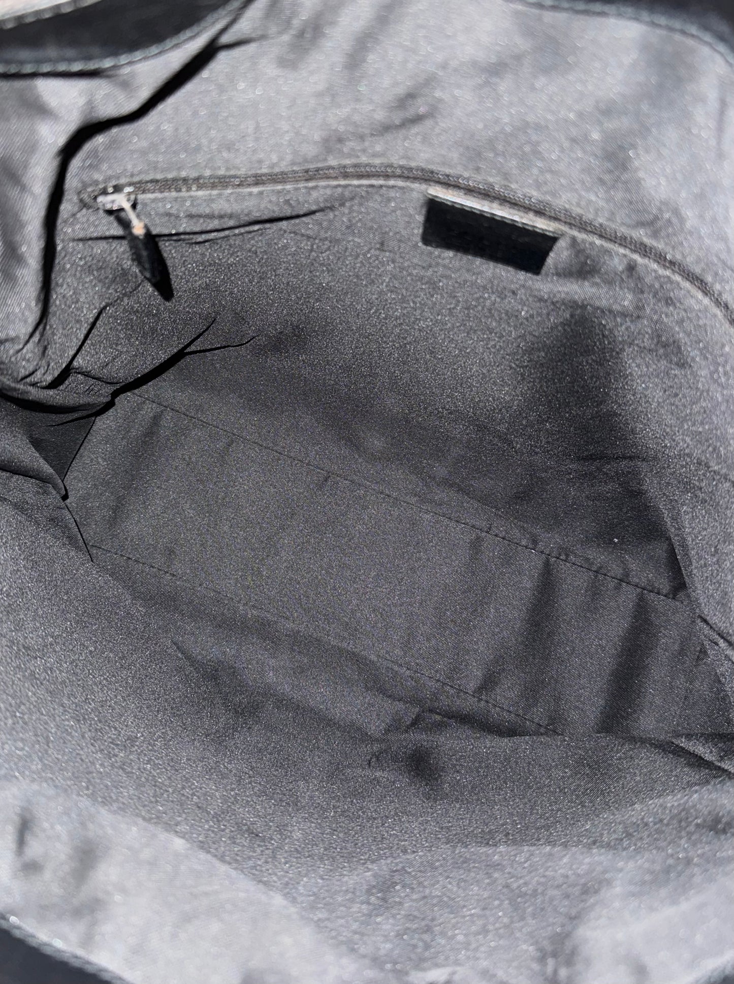 GUCCI JACKIE SHOULDER BAG BLACK GG MONOGRAM