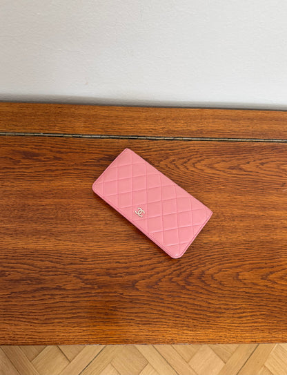 SERIES 14 CHANEL CLASSIC LONG WALLET PINK LAMBSKIN