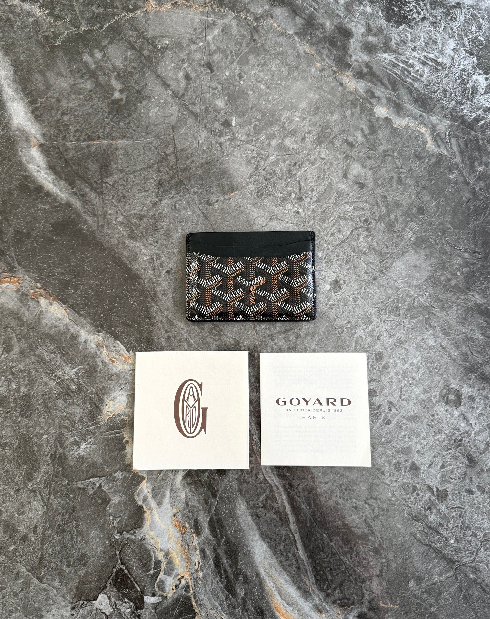 GOYARD SAINT-SULPICE CARD WALLET BLACK