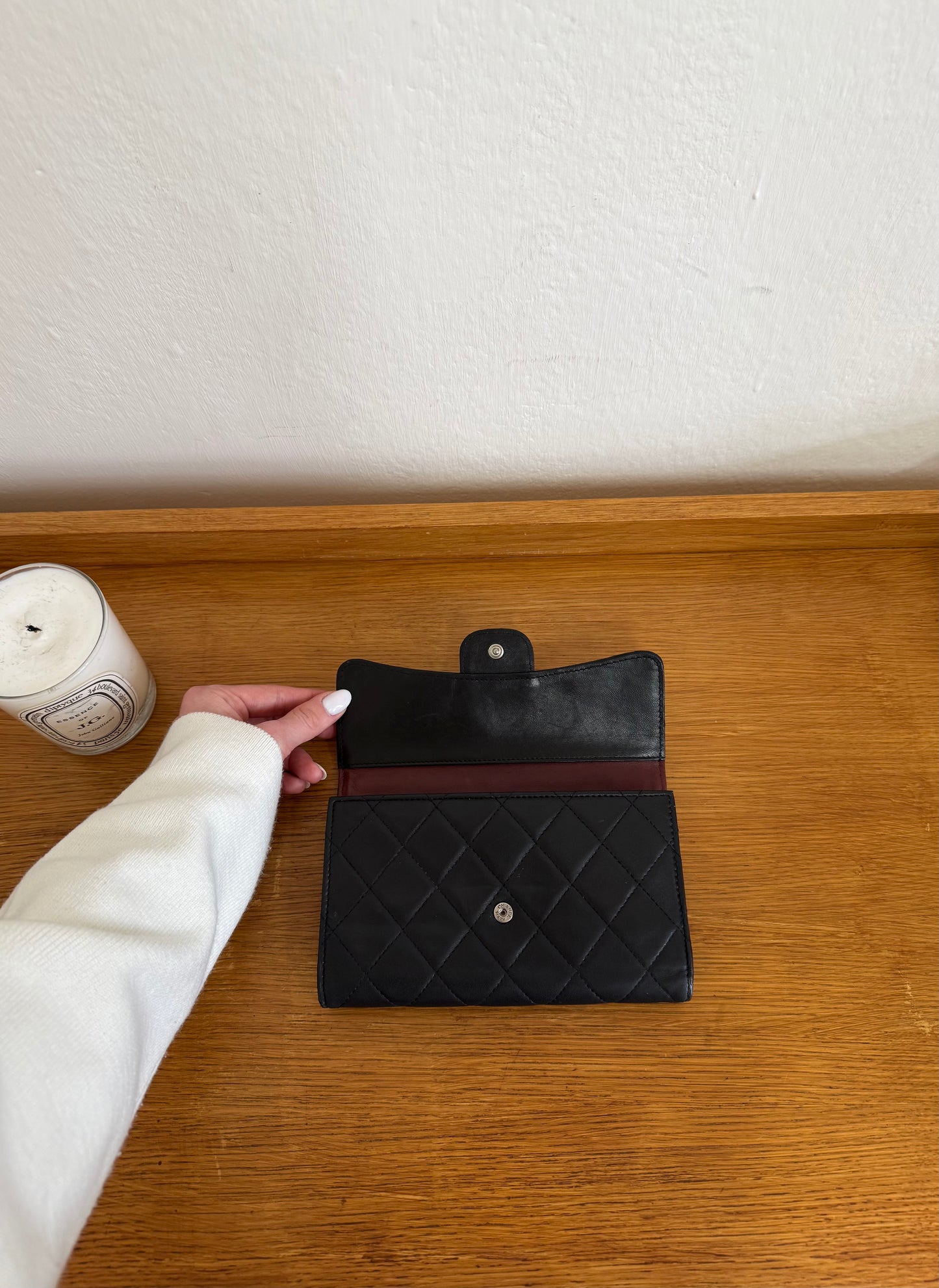 SERIES 12 CHANEL LONG WALLET LAMBSKIN BLACK