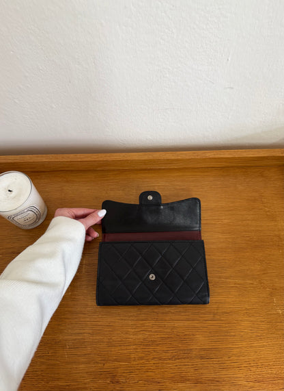 SERIES 12 CHANEL LONG WALLET LAMBSKIN BLACK