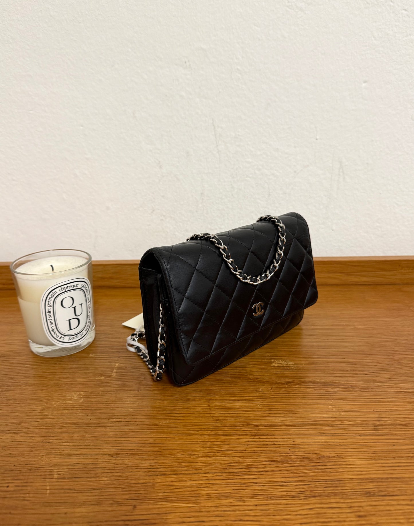 CHANEL WOC BLACK LAMBSKIN