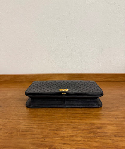 CHANEL FULL FLAP LAMBSKIN BLACK