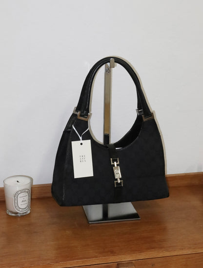 GUCCI JACKIE GG MONOGRAM BLACK BAG