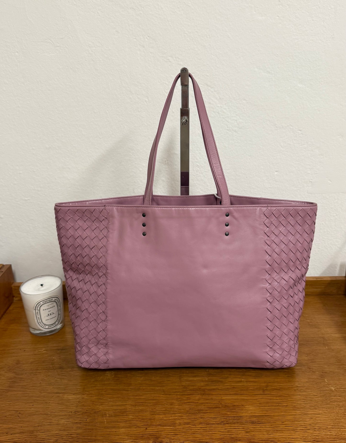BOTTEGA VENETA INTRECCIATO TOTE SHOPPER BAG PINK