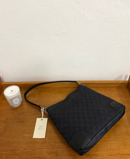 GUCCI GG MONOGRAM SHOULDER BAG BLACK