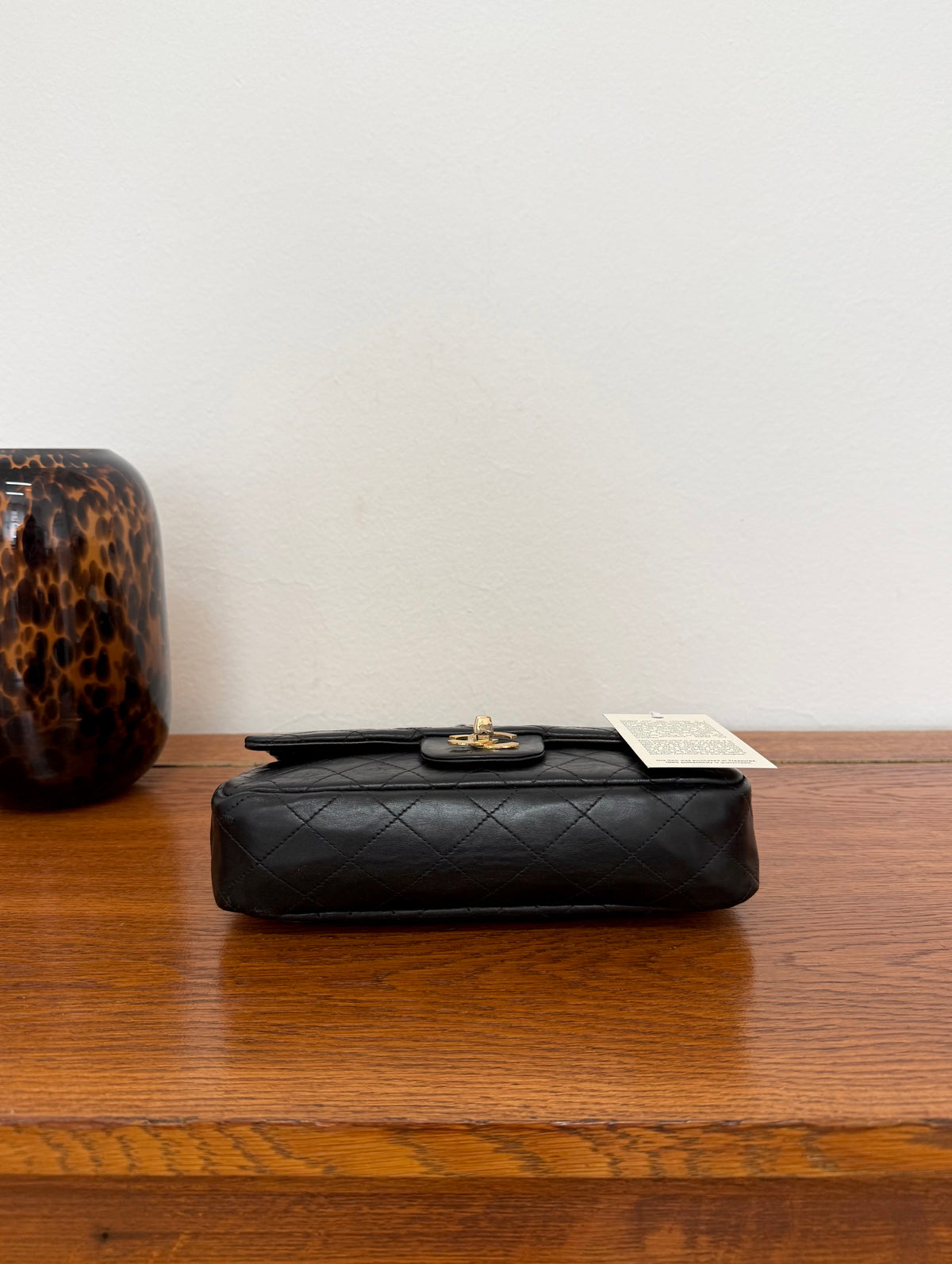 Chanel Plaza Double Flap in black lambskin with gold hardware and double chain, photo 10