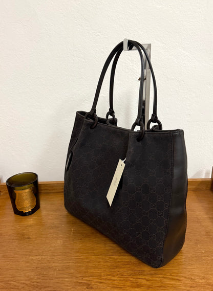 GUCCI GG SHOULDER BAG BLACK & POUCH TOM FORD ERA