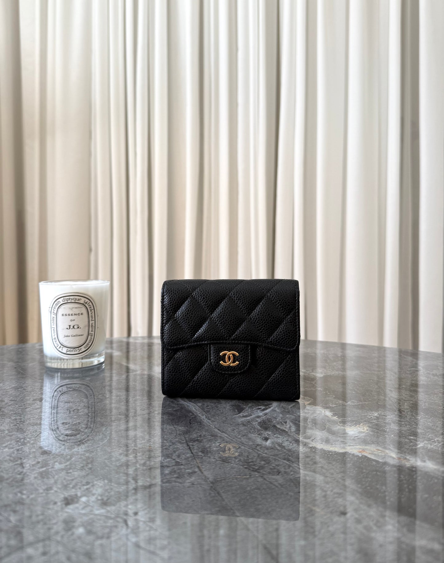 SERIES 24 CHANEL CAVIAR WALLET GOLD HW
