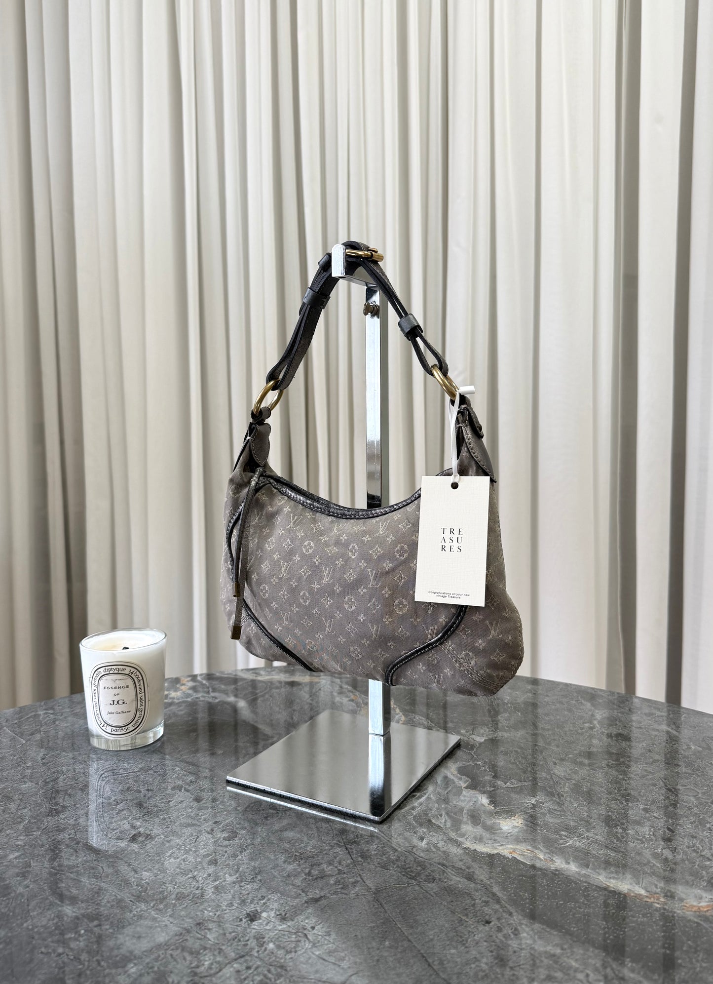 LOUIS VUITTON MONOGRAM MINI MANON SHOULDER BAG GREY