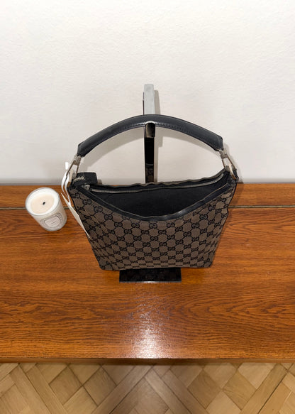 Gucci GG Monogram Shoulder Bag Black