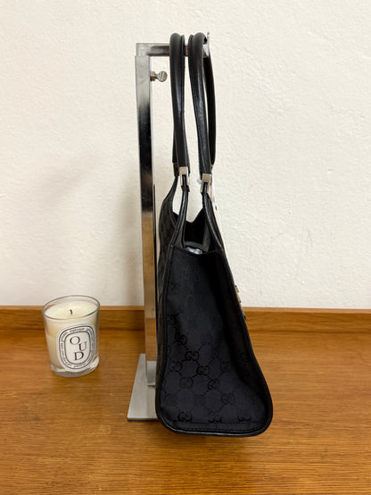 GUCCI JACKIE GG MONOGRAM BLACK BAG