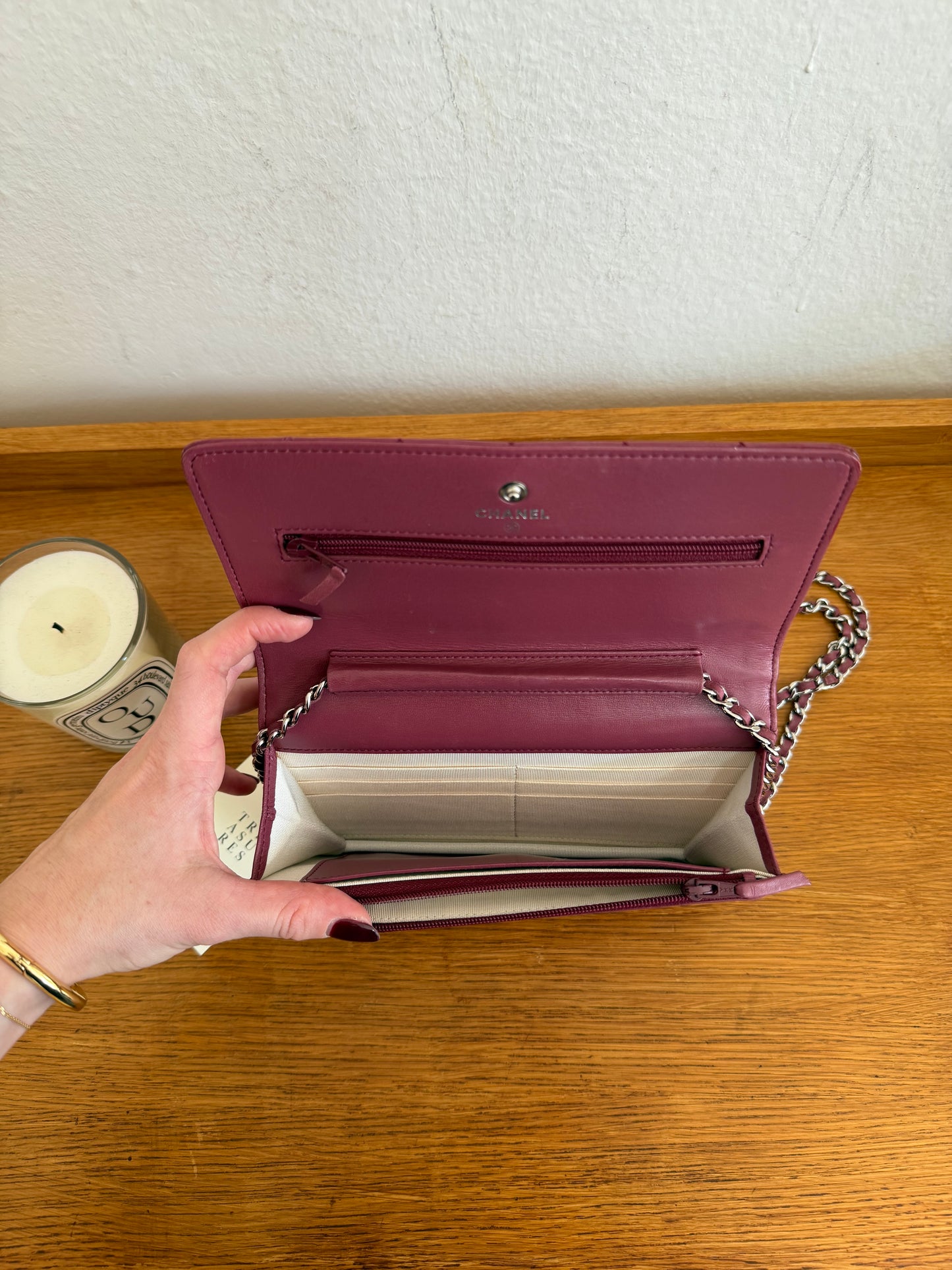 CHANEL LAMBSKIN WOC WINE GRAPE