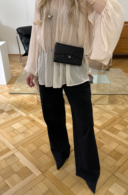 SERIES 12 CHANEL LONG WALLET LAMBSKIN BLACK