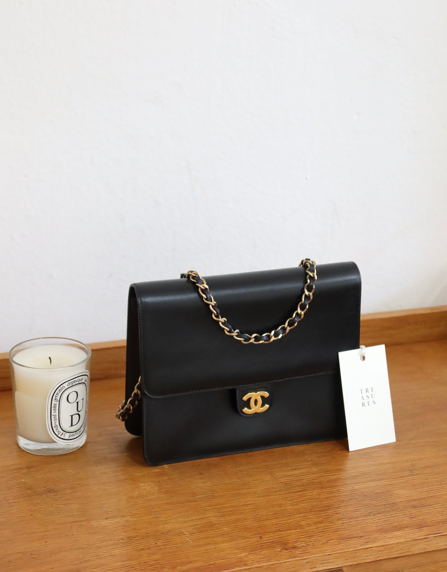 CHANEL BOX CALF FLAP BAG