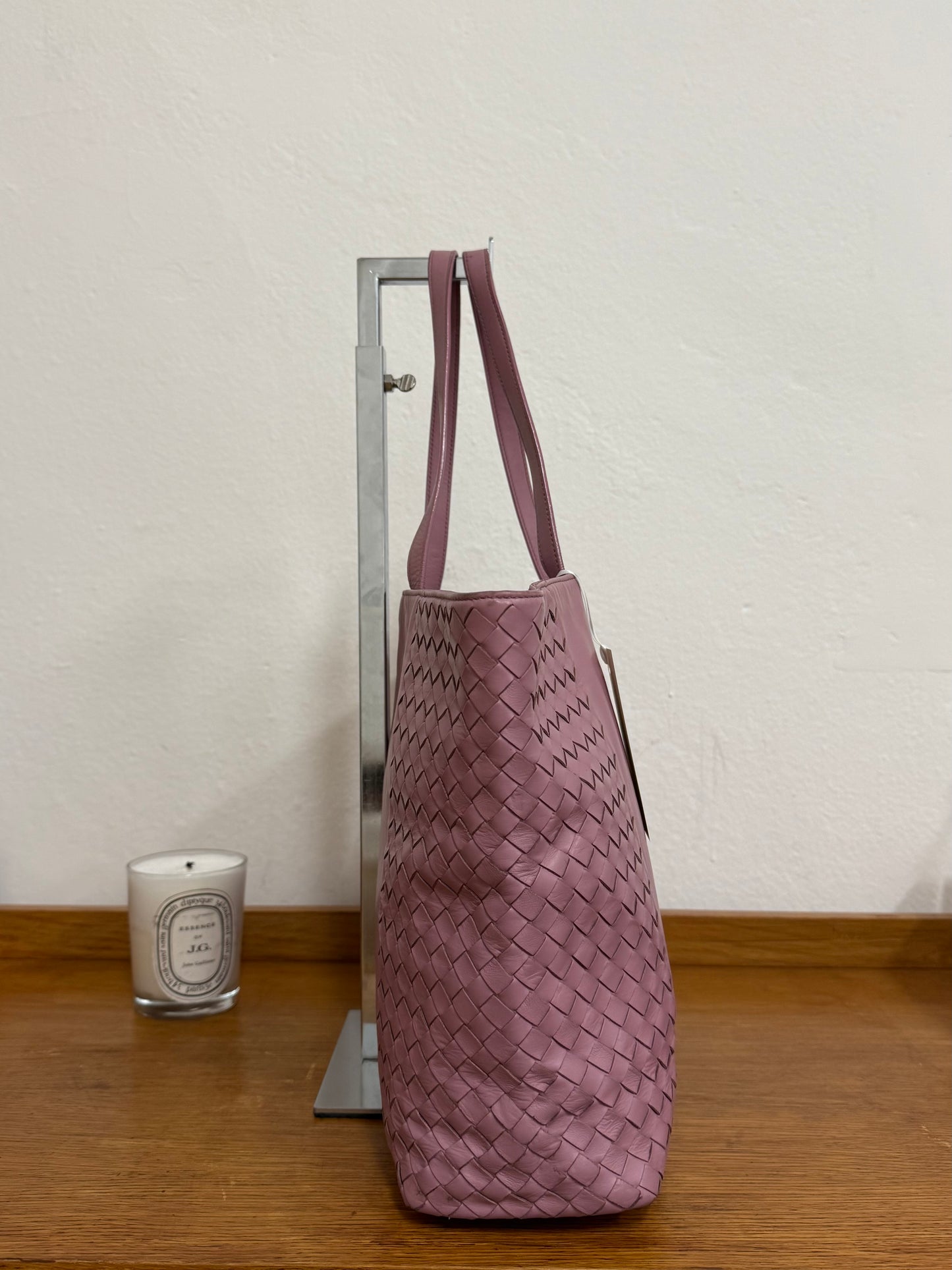 BOTTEGA VENETA INTRECCIATO TOTE SHOPPER BAG PINK