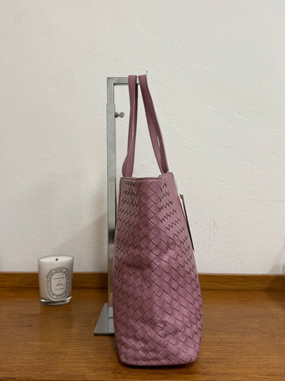 BOTTEGA VENETA INTRECCIATO TOTE SHOPPER BAG PINK