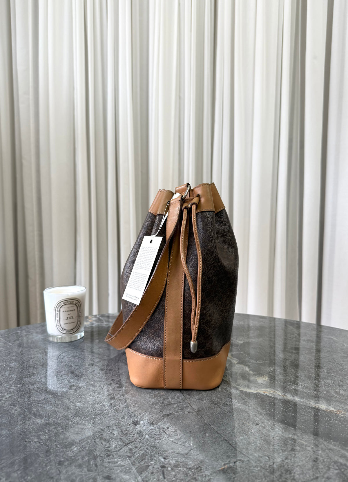 CELINE MACADAM BUCKET BAG & POUCH