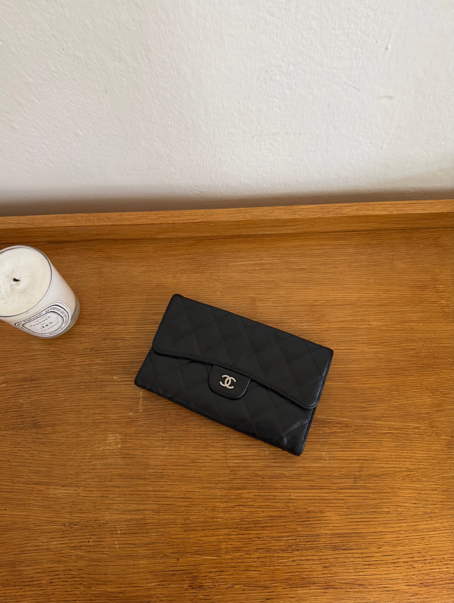 SERIES 11 CHANEL LONG WALLET LAMBSKIN BLACK