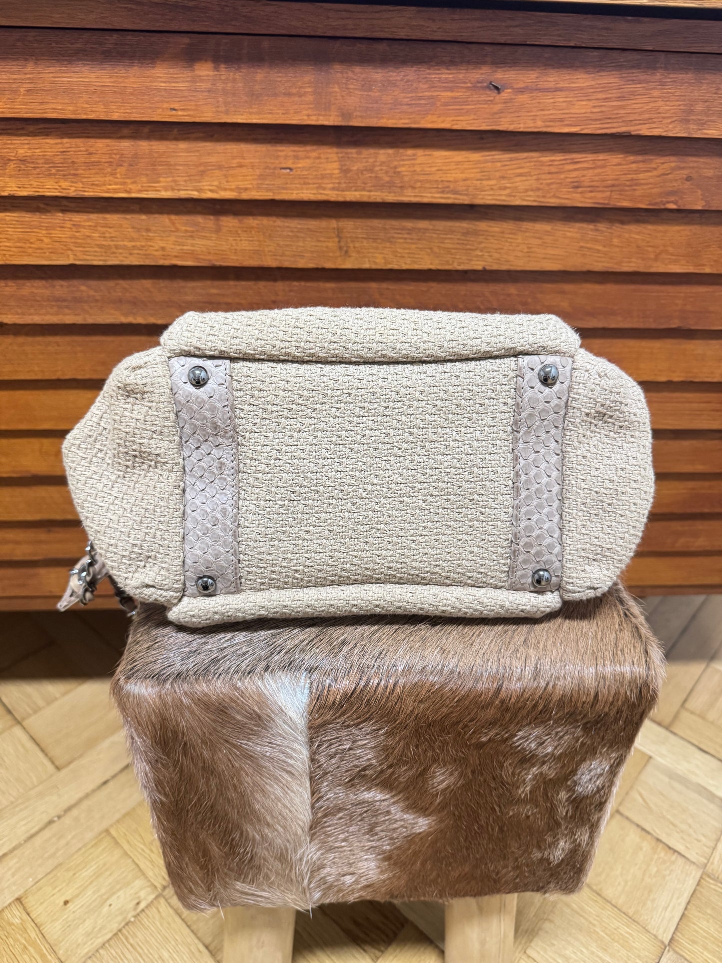 CHANEL ULTRA RARE PYTHON CC SHOULDER BAG KARL LAGERFELD 2004-2005