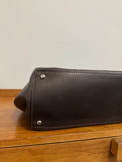 CHANEL EXECUTIVE TOTE IRIDESCENT BROWN SILVER HW