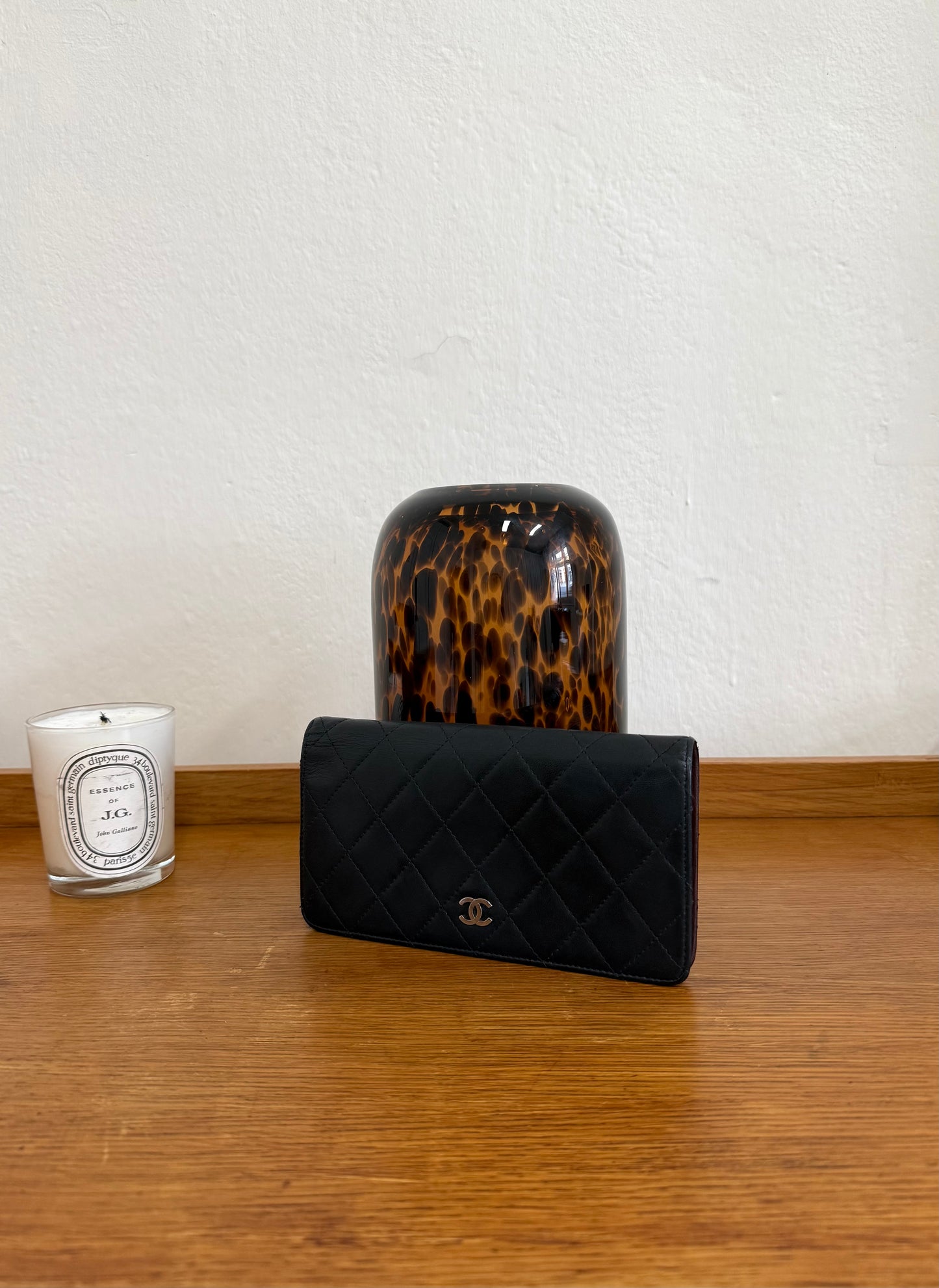 SERIES 10 CHANEL CLASSIC LONG WALLET LAMBSKIN BLACK