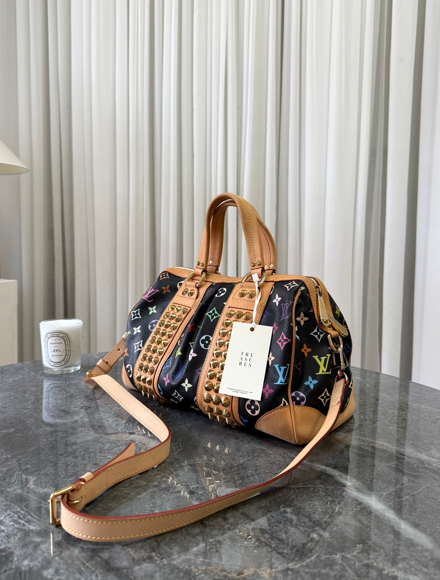 LV X TAKASHI MURAKAMI MONOGRAM MULTICOLOR COURTNEY MM NOIR