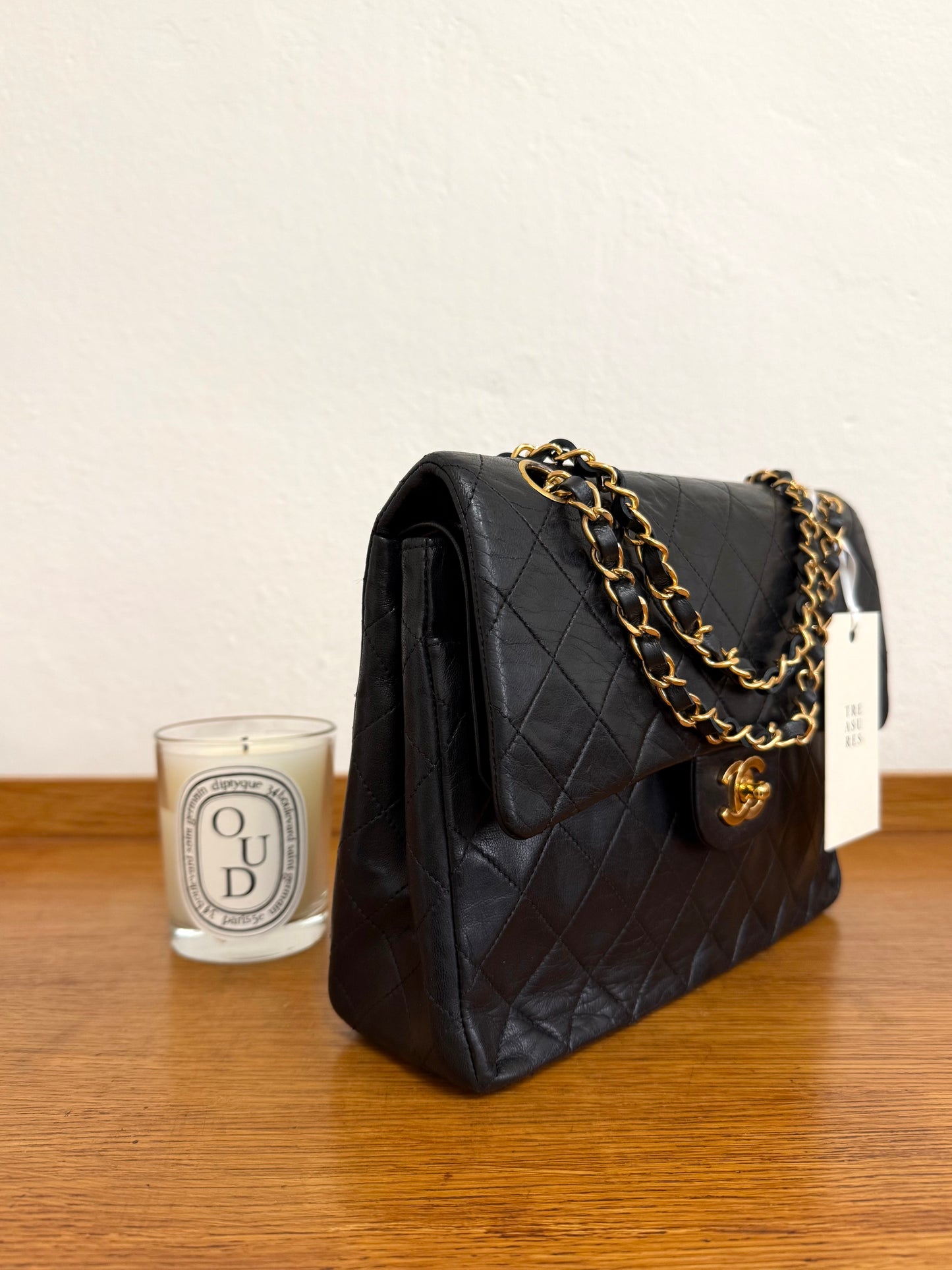 CHANEL DOUBLE FLAP BAG MEDIUM TALL 24K GOLD