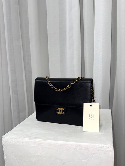 CHANEL BOX CALF FLAP BAG