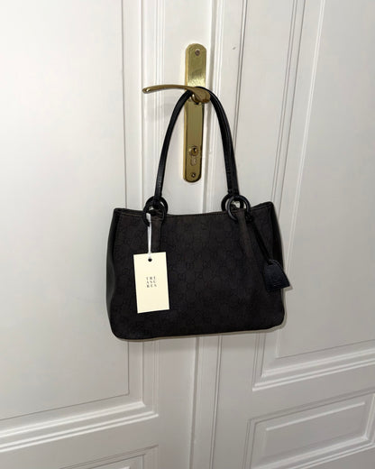 GUCCI GG SHOULDER BAG BLACK & POUCH TOM FORD ERA
