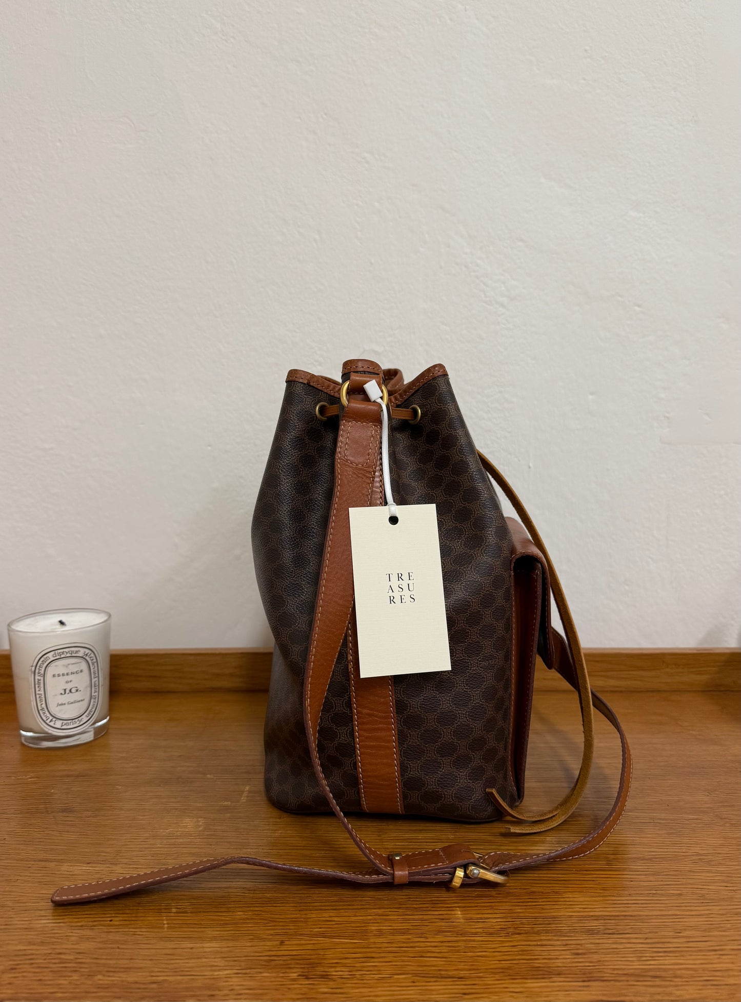 CELINE MACADAM BUCKET BAG