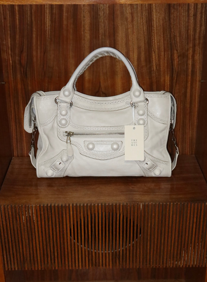 BALENCIAGA CITY BAG WHITE