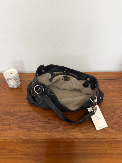 MIU MIU FLOWER SHOULDER BAG ANTRACIT