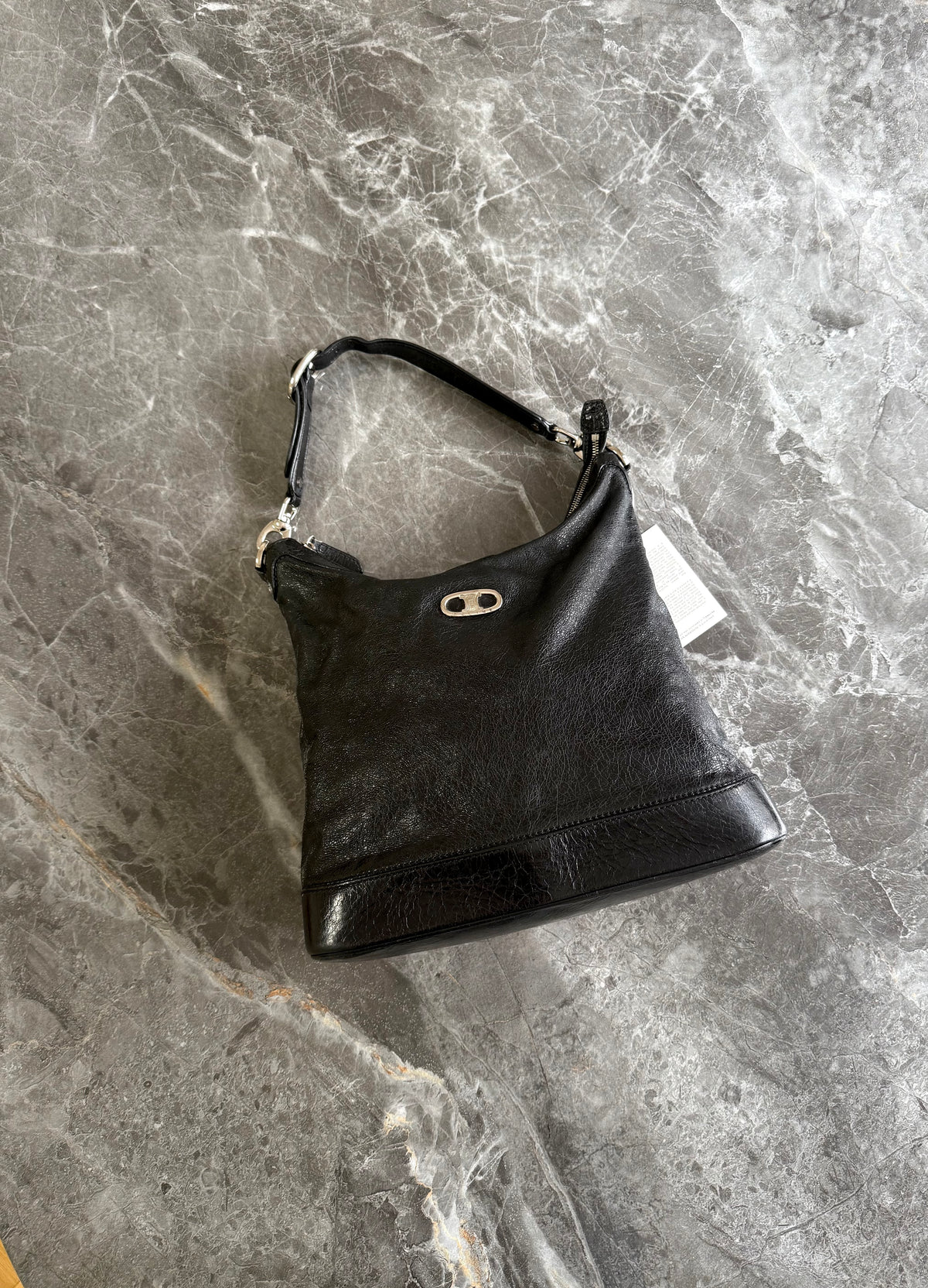 Celine Triomphe Hobo Bag Black