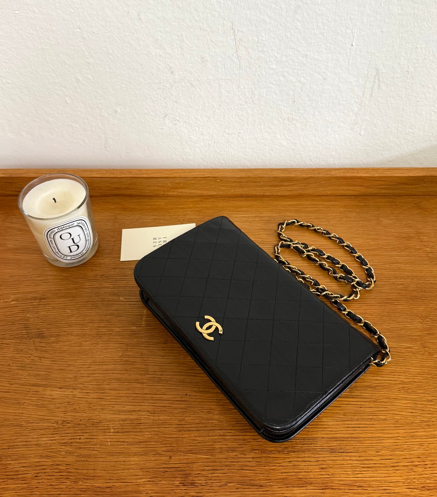 CHANEL FULL FLAP BLACK LAMBSKIN