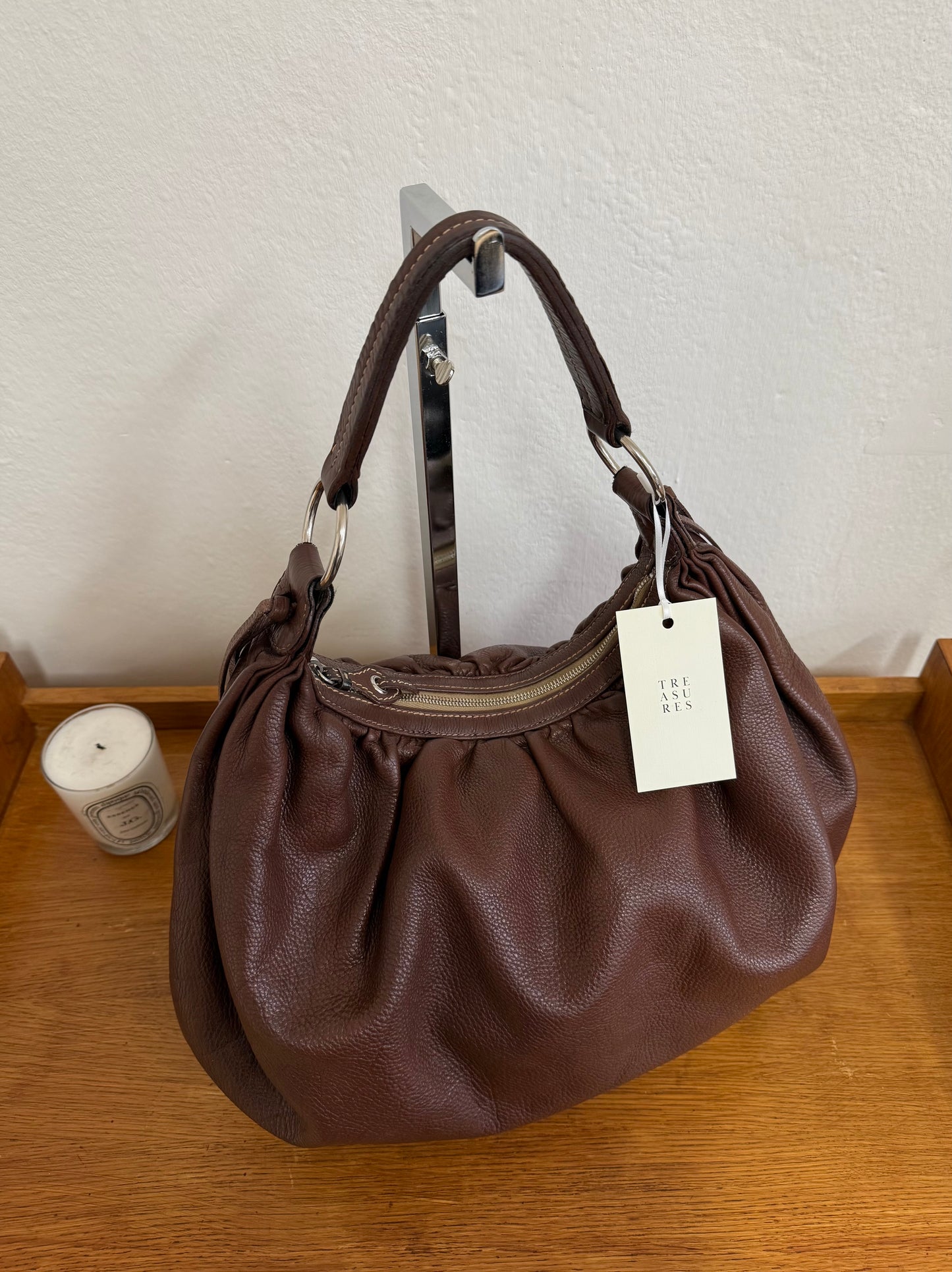 MIU MIU HOBO SHOULDER BAG BROWN