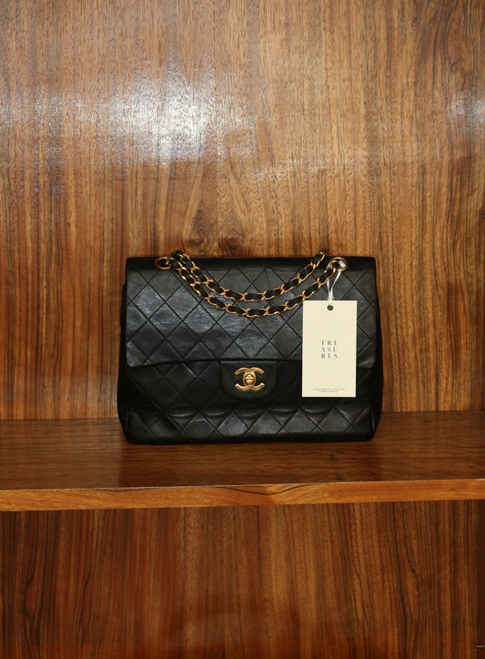 CHANEL DOUBLE FLAP BAG MEDIUM TALL 24K GOLD