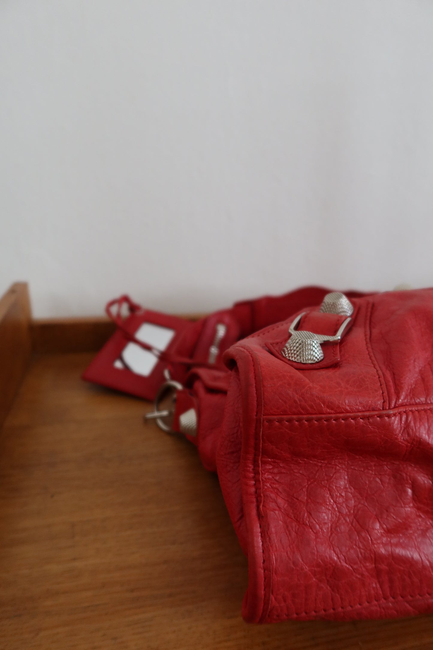 BALENCIAGA CITY BAG IN RED