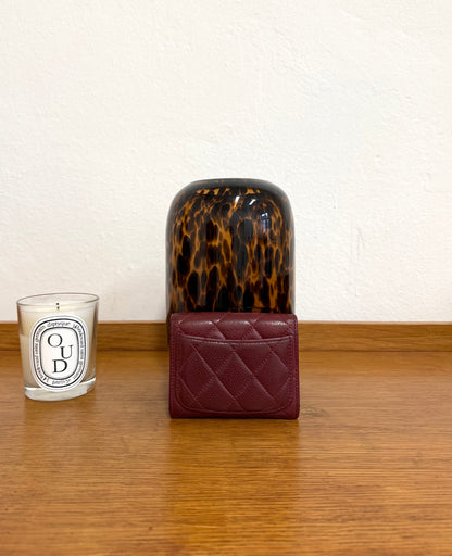 CHANEL CAVIAR MINI WALLET BURGUNDY