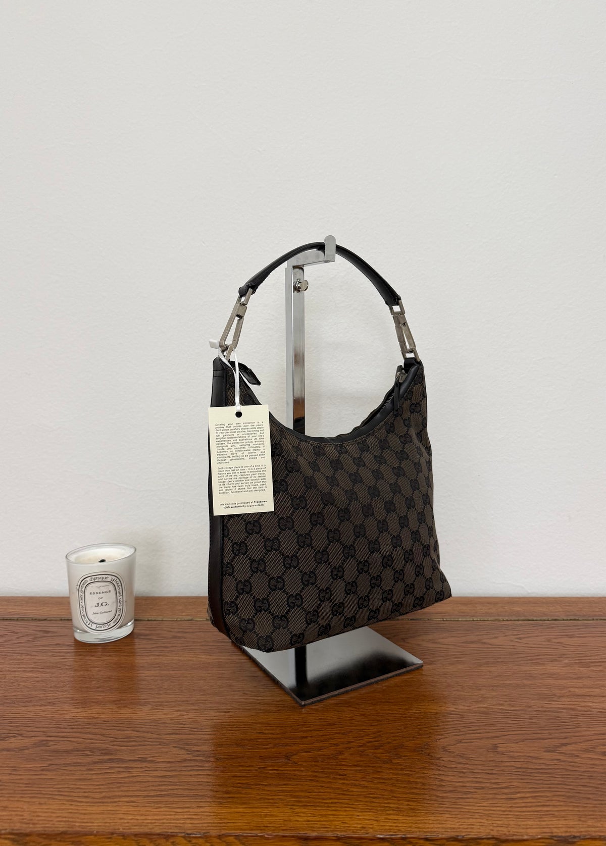 Gucci GG Monogram Shoulder Bag Black