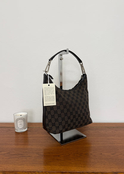 Gucci GG Monogram Shoulder Bag Black
