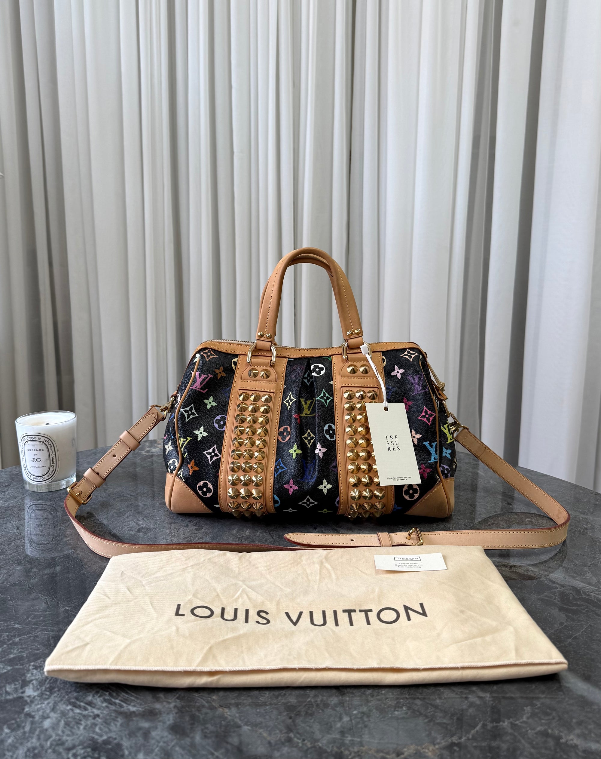 LV X TAKASHI MURAKAMI MONOGRAM MULTICOLOR COURTNEY MM NOIR